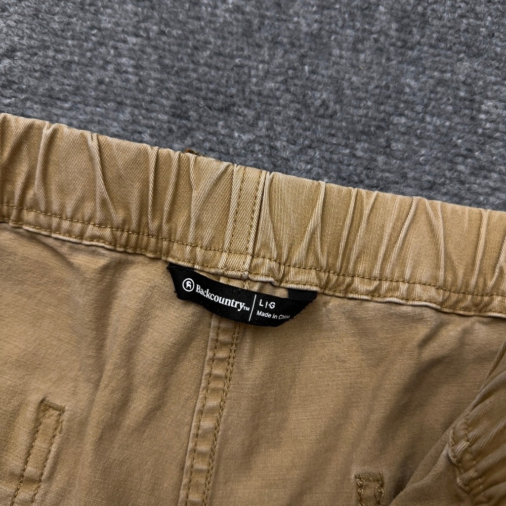 Backcountry Venture Daily Pant Mens Large Bistre Tan Stretch Cotton Twill Belted - Picture 4 of 11